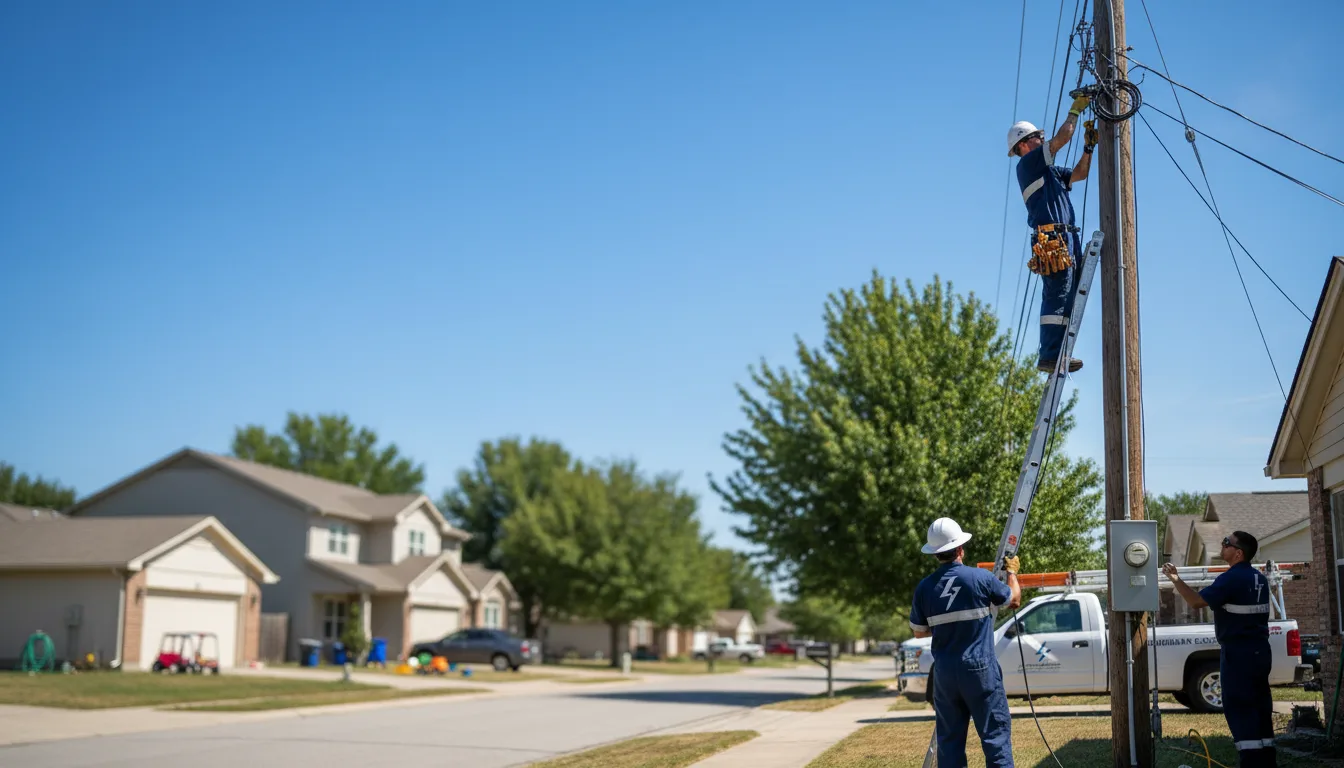 Residential electrician providing installation services in Grant, OK